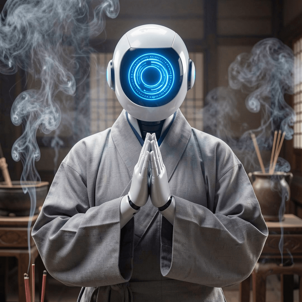 Robot moine IA Japon