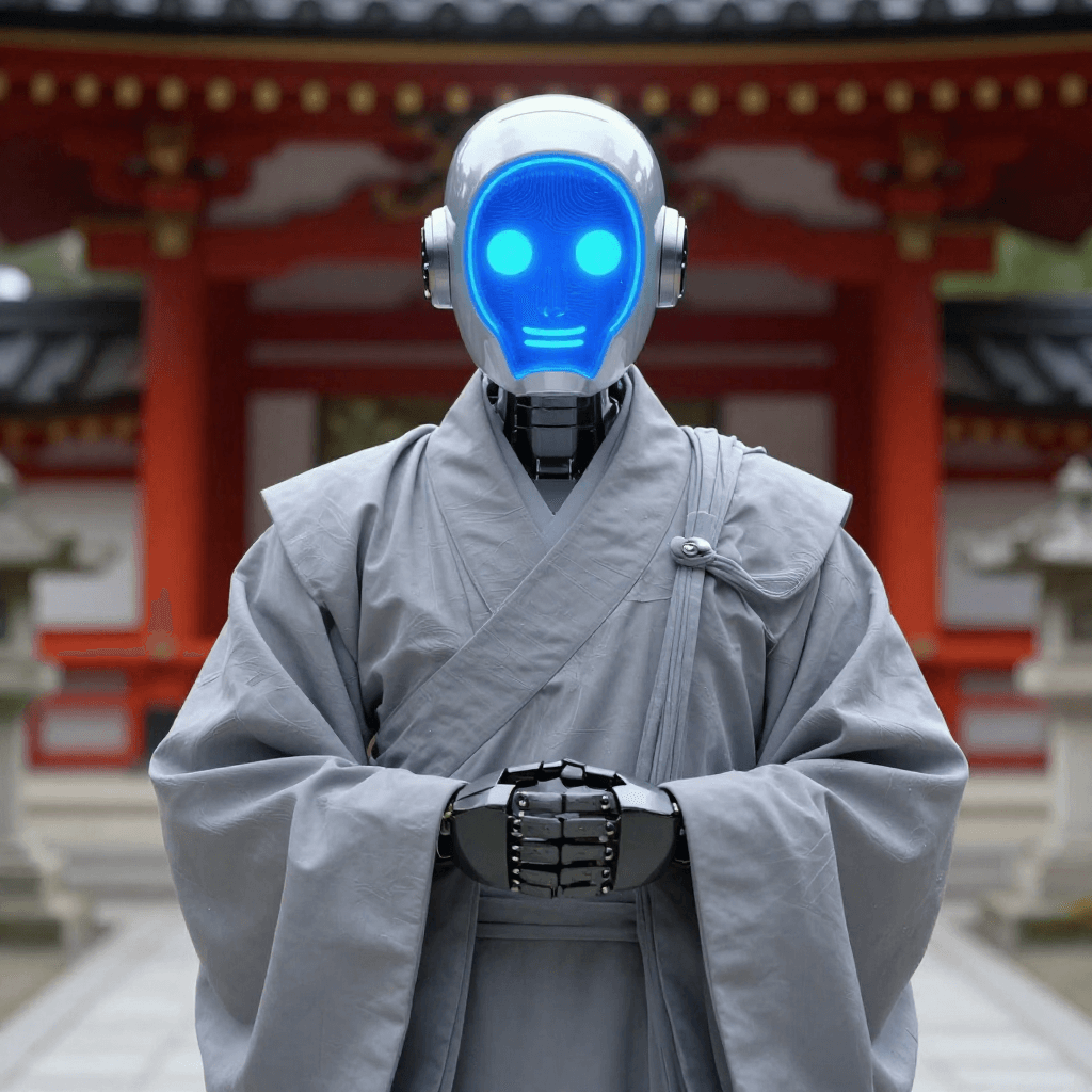 Robot moine IA Japon
