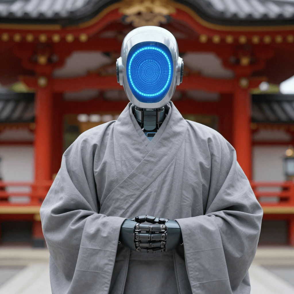Robot moine IA Japon