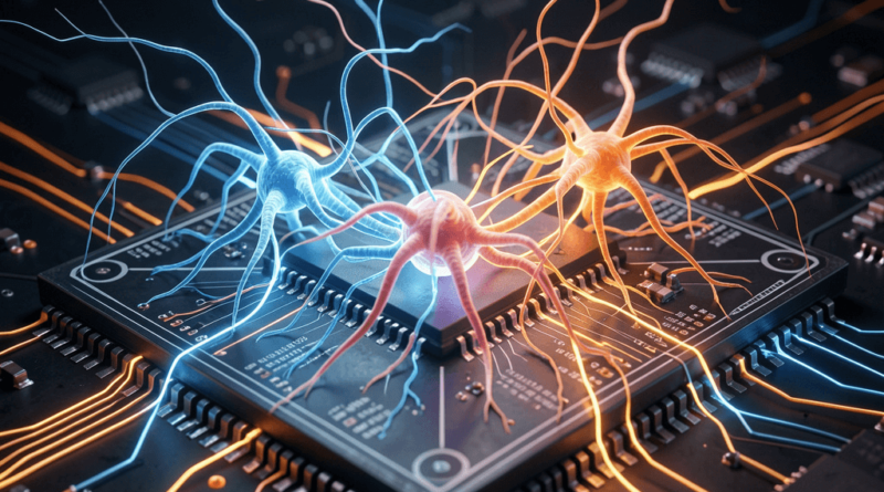 Neurones humains puce