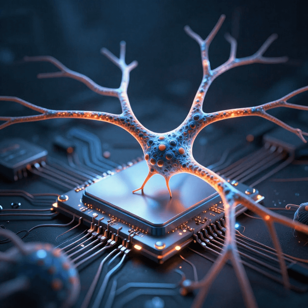 Neurones humains puce