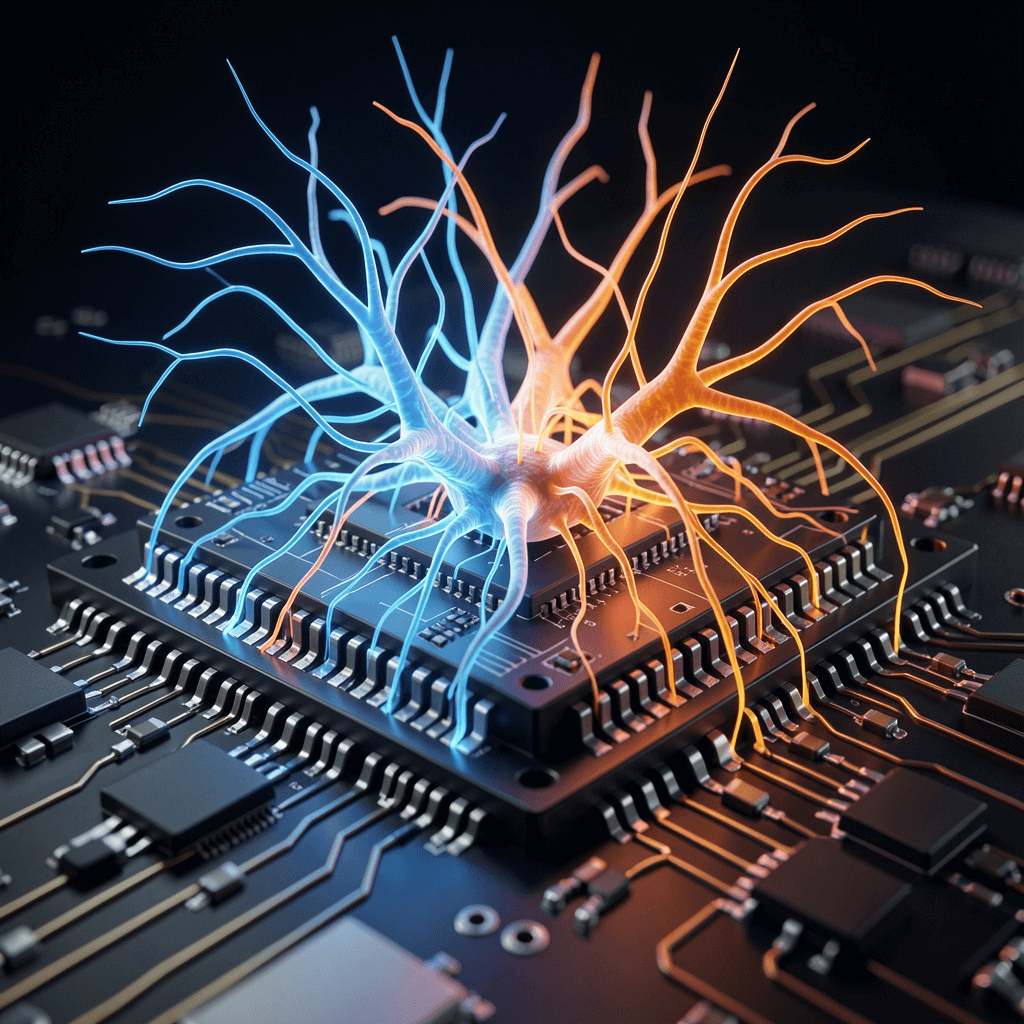 Neurones humains puce