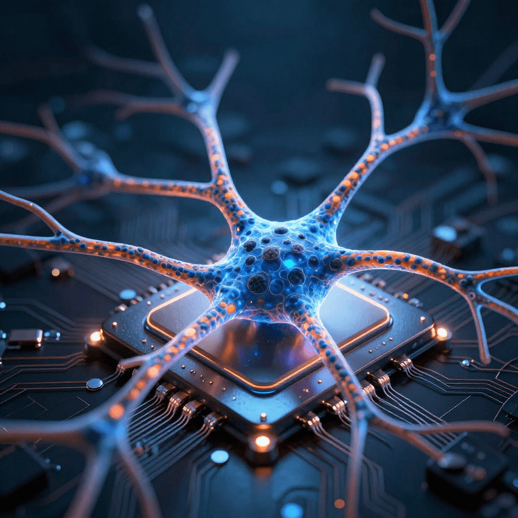 Neurones humains puce